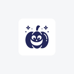 Scary Hallow Pumpkin Glyph Icon