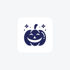 Scary Hallow Pumpkin Glyph Icon