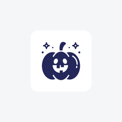 Scary Hallow Pumpkin Glyph Icon