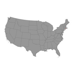Rhode Island state map. Vector illustration.