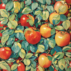 Bringing Nature to Life, Explore the Exquisite Apple and Apple Leaf Mosaic