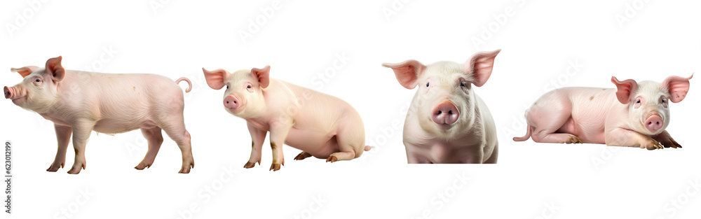 Wall mural Pig on transparent background PNG