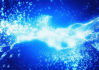 抽象的な青い水しぶきの3dイラスト