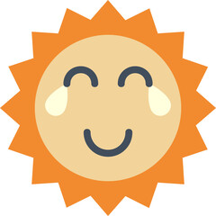 Sun flat icon. Weather icon simple style.
