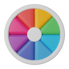 Obraz premium Color Wheel 3d icon illustration