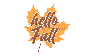 Hello fall Retro SVG Design.