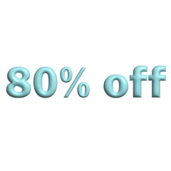 80% off sale tag