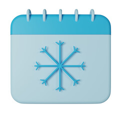 winter 3d icon illustration