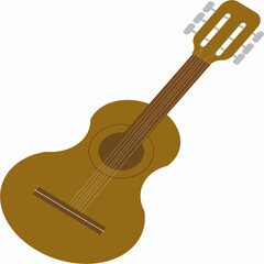 Obraz premium A guitar vector illustration. people watch all over the world.