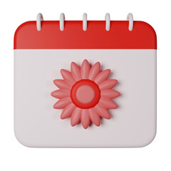 spring 3d icon illustration