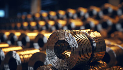 stainless steel coil roll at factory site