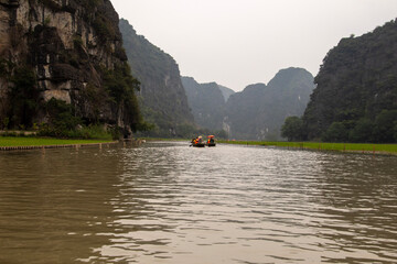 Kayaking on the Tam Coc river