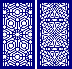 Simple Vector Pattern for Laser Cutting, Decoration, and Ornament. Metal design, wood carving, vector