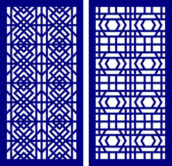Simple Vector Pattern for Laser Cutting, Decoration, and Ornament. Metal design, wood carving, vector