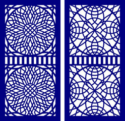 Simple Vector Pattern for Laser Cutting, Decoration, and Ornament. Metal design, wood carving, vector