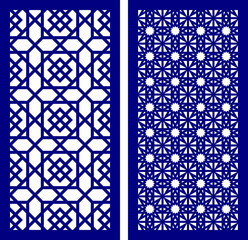Simple Vector Pattern for Laser Cutting, Decoration, and Ornament. Metal design, wood carving, vector