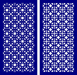 Simple Vector Pattern for Laser Cutting, Decoration, and Ornament. Metal design, wood carving, vector