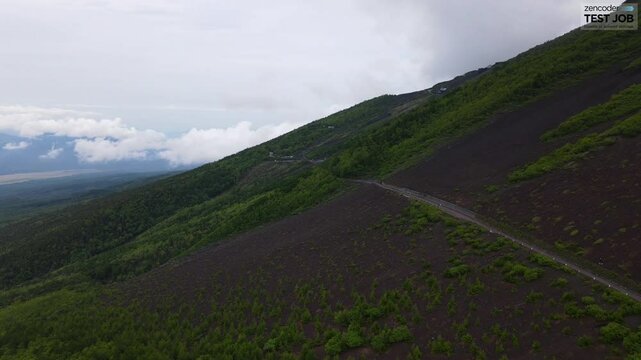 Yoshida trail at Mount Fuji, Yamanashi Japan