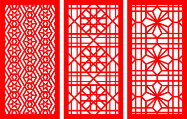 Simple Vector Pattern for Laser Cutting, Decoration, and Ornament. Metal design, wood carving, vector