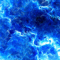 Obraz premium Artistic blue sea waves. Abstract paint background. Painting pattern. Fractal artwork for creative graphic design
