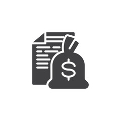 Financial contract vector icon