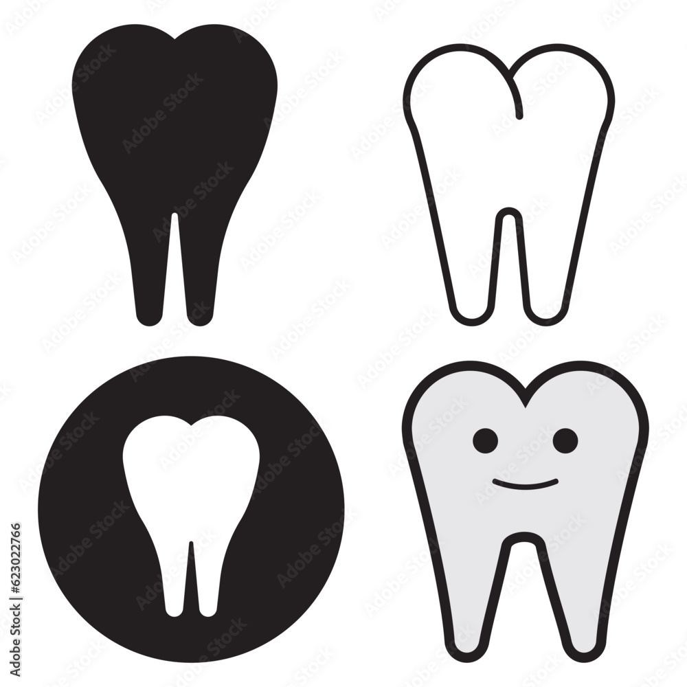 Wall mural tooth icon vector