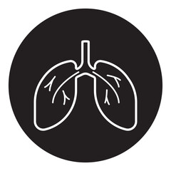lung icon vector