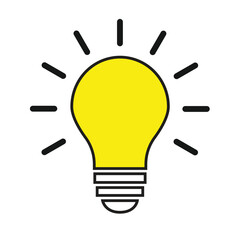 light bulb icon on white background