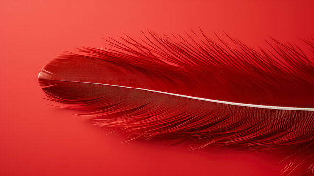 Red feathers on whole background, close up Stock Photo by AtlasComposer