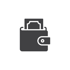 Money wallet vector icon