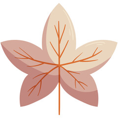 Autumn forest white leaf illustration