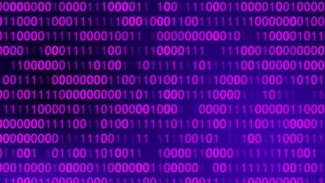 4K BINARY MOVING HORIZONTAL BG CODING PROGRAMMING BG HACKER SCREEN SCIFI MOVIE BG ANIMATION. FLOWING DATA NETWORK MATRIX DATA 0 1 HITECH ARTIFICIAL INTELLIGENCE AND MACHINE LEARNING BG. TECHNO SCREEN.