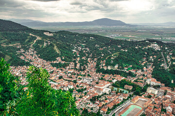 aerial view of brasov