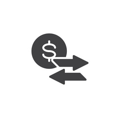 Financial transaction vector icon