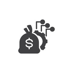 Asset management vector icon