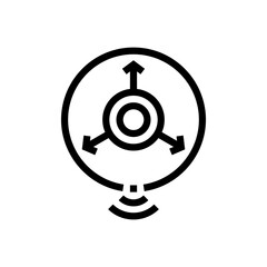 Obraz premium accelerometer sensor line icon
