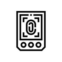 fingerprint sensor line icon