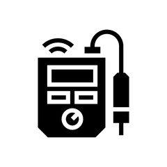 radiation sensor glyph icon