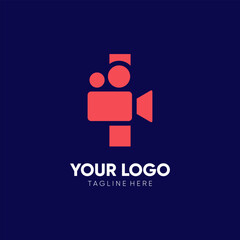 Letter I Initial Camera Video Logo Design Vector Icon Graphic Emblem Illustration
