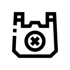 no plastic line icon