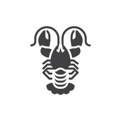 Lobster seafood vector icon