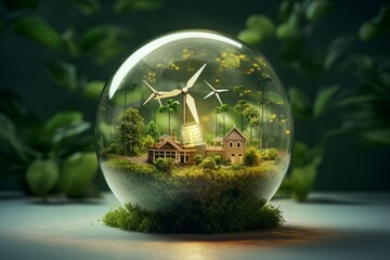 Eco-Friendly Energy Concept - obrazy, fototapety, plakaty