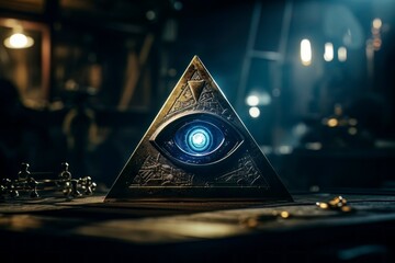 A captivating photo showcasing the Masonic symbol of the Providence Eye