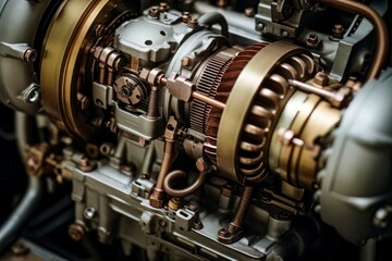 Fototapeta na wymiar Mechanical Gears: Industrial Beauty in Motion