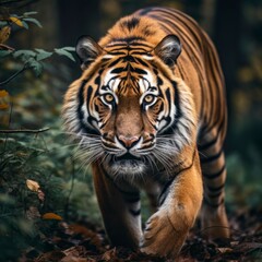 Fototapeta na wymiar Majestic Jungle Tiger: Captivating Portrait