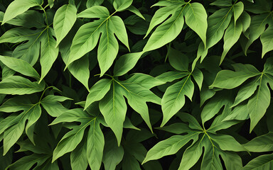 Leaf concept background spring summer close-up green foliage of plants. Swarms leaf. Tropical leaf