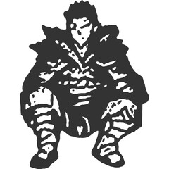 Outmatched Vintage Illustration Vector