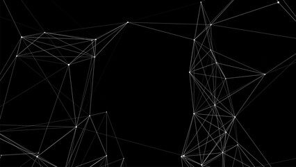 Global network connections. Abstract vector neural networks cyberspace. Futuristic grid artificial intelligence. Technology cyber dynamic.