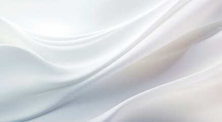 Fototapeta premium Abstract white background with smooth wavy lines