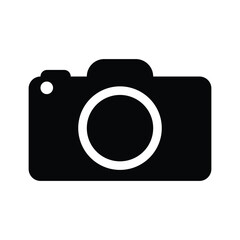 camera icon in flat style vector